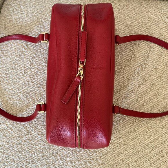 NWT J.Crew Delphine shoulder bag in leather 'Radiant Ruby' - Picture 8 of 16